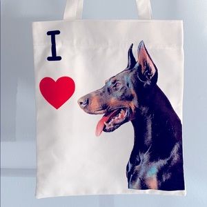 Doberman Art Canvas Bag